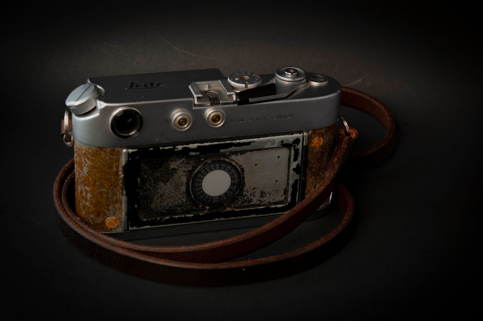Leather camera strap  Black Story